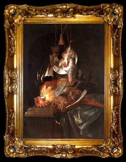 framed  Willem van Aelst Hunting trophies, ta009-2